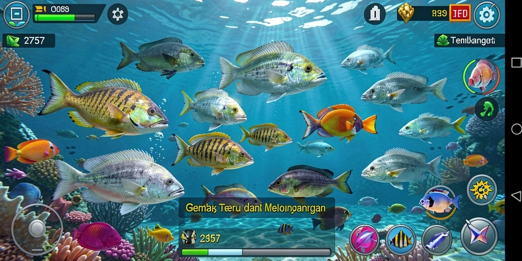 Gameplay Tembak Ikan yang seru dan penuh warna