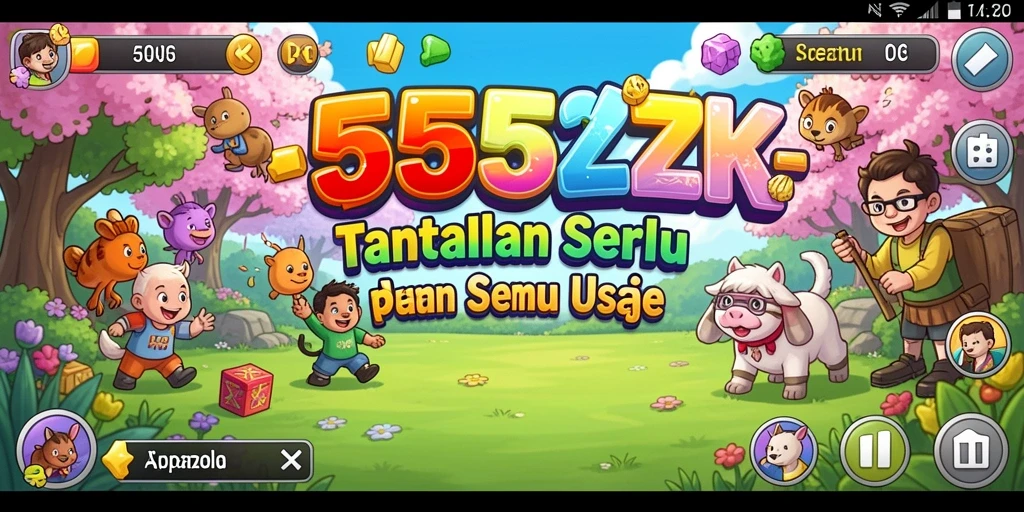 Screenshot utama gameplay Puzzle 555ZK yang menantang dan seru.