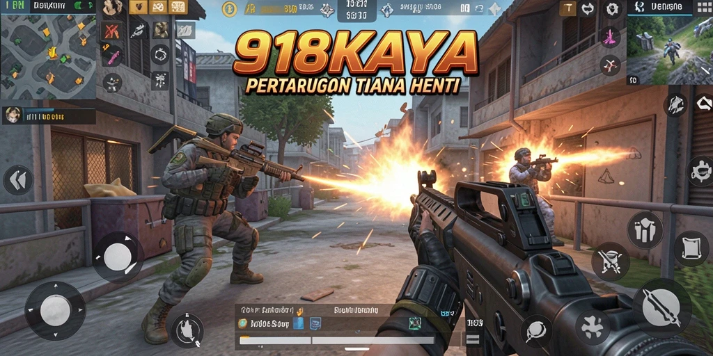 Screenshot menampilkan aksi tembak-tembakan seru dalam FPS.
