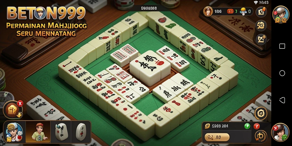 Screenshot gameplay BETON999 menampilkan suasana permainan Mahjong yang menantang.