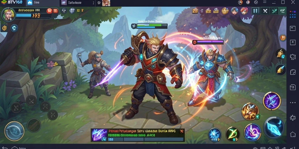 Tampilan gameplay ARPG yang menakjubkan di BTV168.