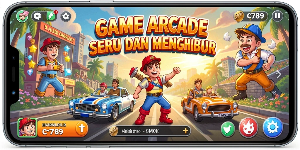 Tangkapan layar gameplay C789 menampilkan aksi seru dan tantangan di level yang berbeda.