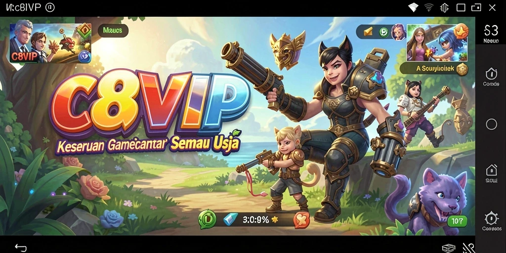 Tampilan gameplay C8VIP yang seru dan santai.