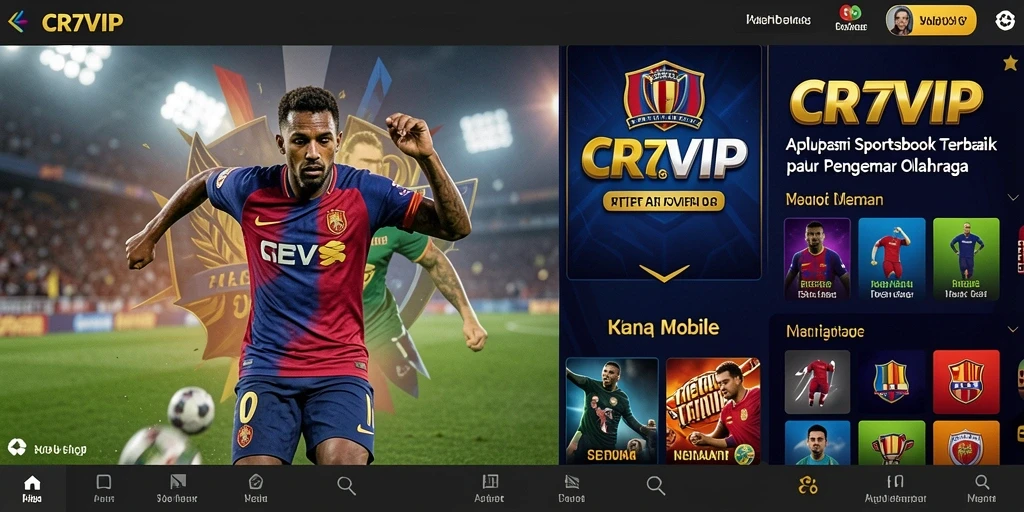 Tampilan utama CR7VIP menampilkan fitur taruhan olahraga yang menarik.