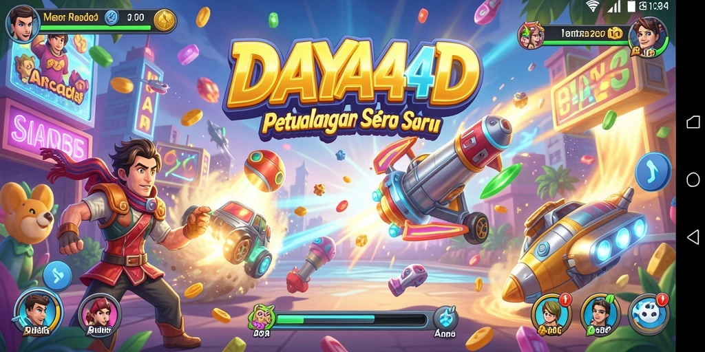Screenshot DAYA4D menampilkan aksi seru di dunia Arcade.