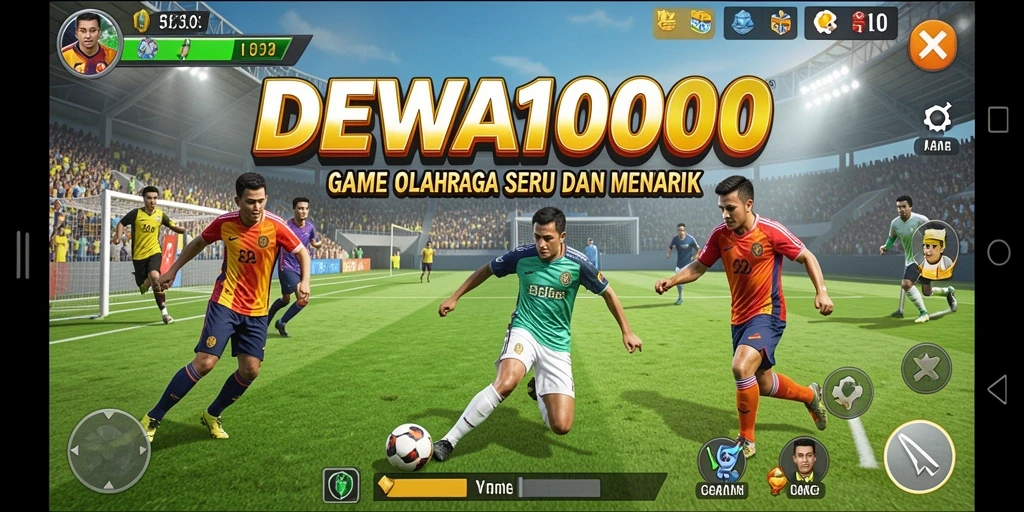 Screenshot gameplay DEWA1000 menampilkan aksi olahraga seru.
