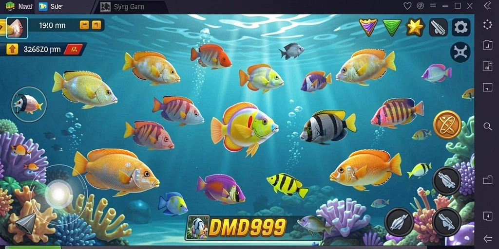 Tangkapan ikan berwarna-warni dalam DMD999 yang mengasyikkan.