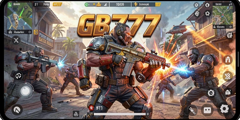 Tampilan gameplay seru di GB777, bertarung melawan pemain lain.