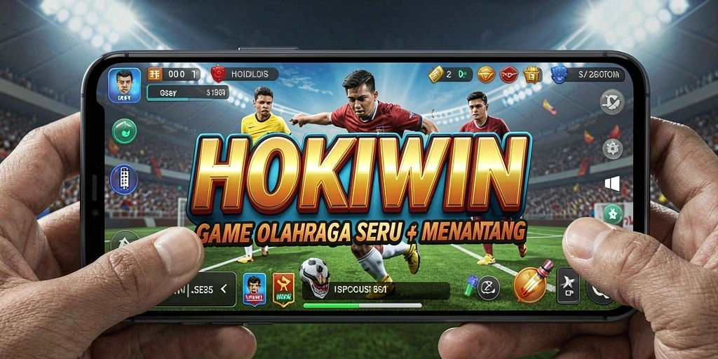 Tampilan gameplay seru di HOKIWIN dengan aksi olahraga yang mendebarkan.