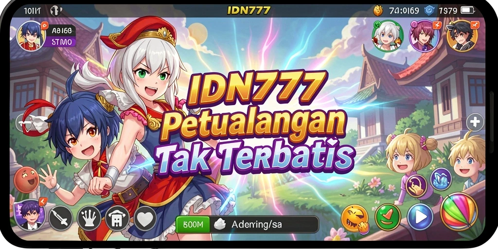 Tampilan gameplay <strong>IDN777</strong> yang menarik dan penuh warna.