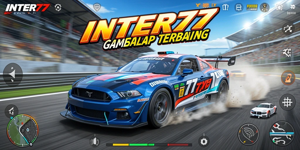 Tampilan gameplay yang menegangkan dari balapan super cepat.