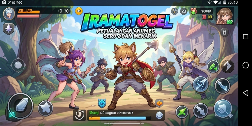 Tampilan gameplay IRAMATOGEL dengan karakter Anime yang memikat.
