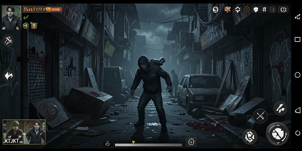 Screenshot gameplay JKTJKT yang menegangkan dan menyeramkan.