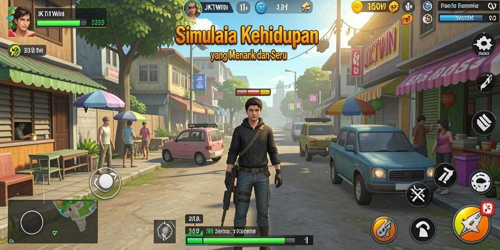 Tampilan gameplay JKTWIN yang menarik dan interaktif.
