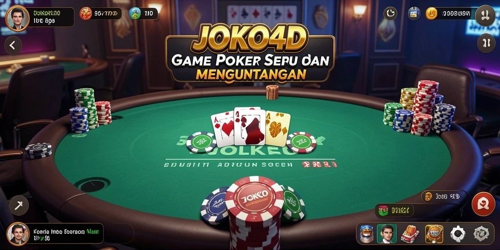 Tampilan seru dari gameplay poker di JOKO4D yang penuh strategi.