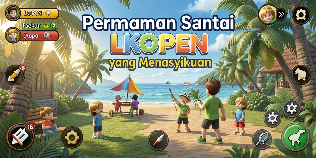 Screenshot menampilkan gameplay LKOPEN yang menyenangkan dan santai.