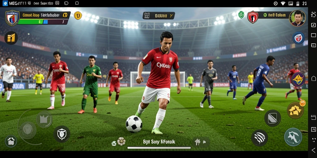 Tampilan gameplay MEGA111 yang menampilkan aksi sepak bola mendebarkan.