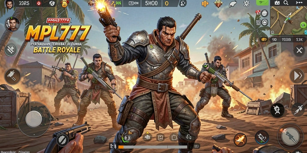 Gameplay MPL777 yang seru dan menegangkan dalam pertarungan Battle Royale.