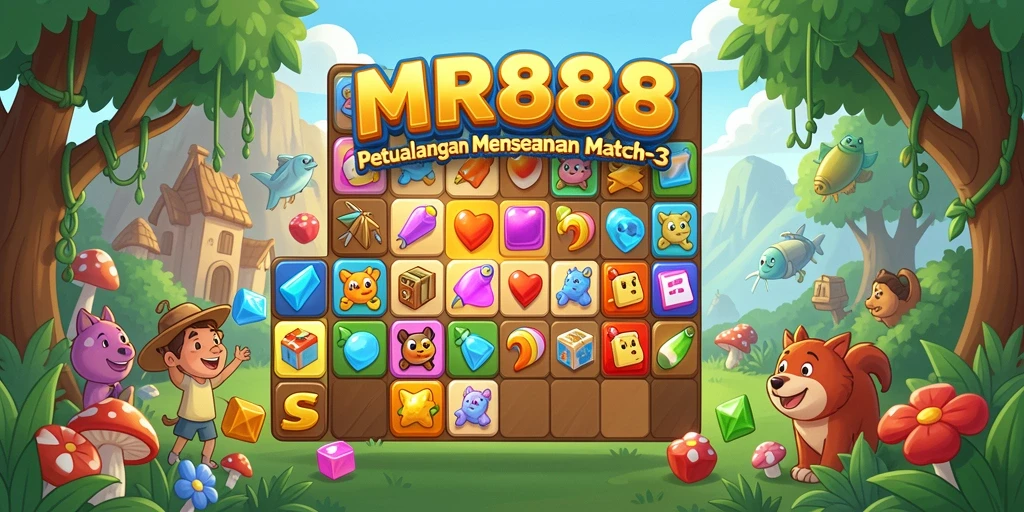 Tampilan menarik dari gameplay MR888 yang penuh warna.