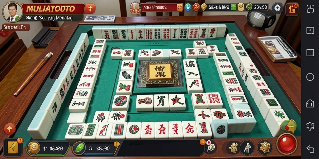 Tampilan gameplay menarik dari MULIATOTO dalam aksi Mahjong.