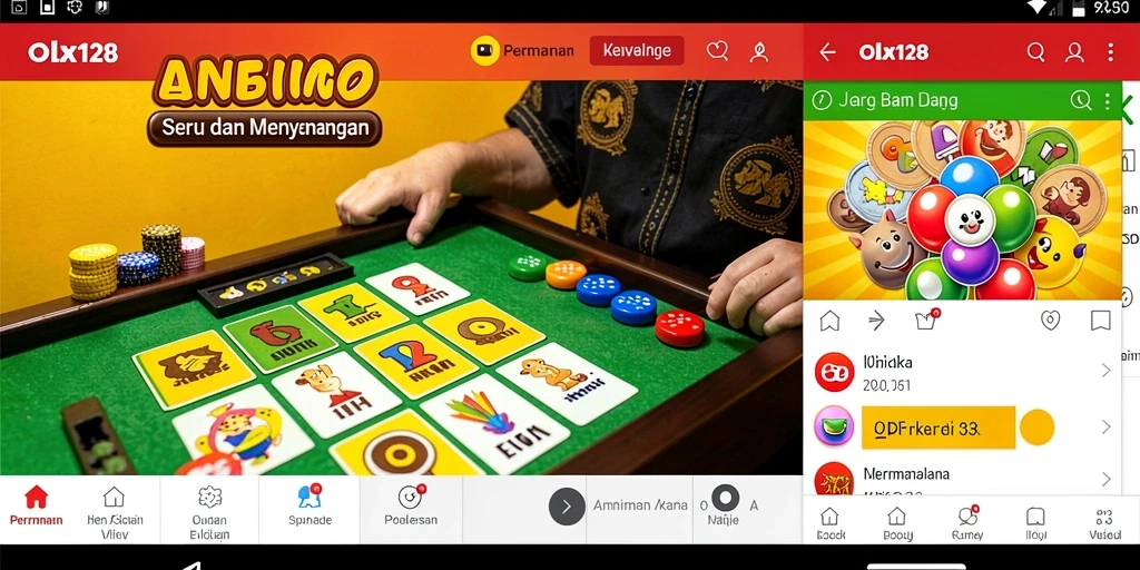 Tangkapan layar utama OLX128 menampilkan gameplay Bingo yang seru.