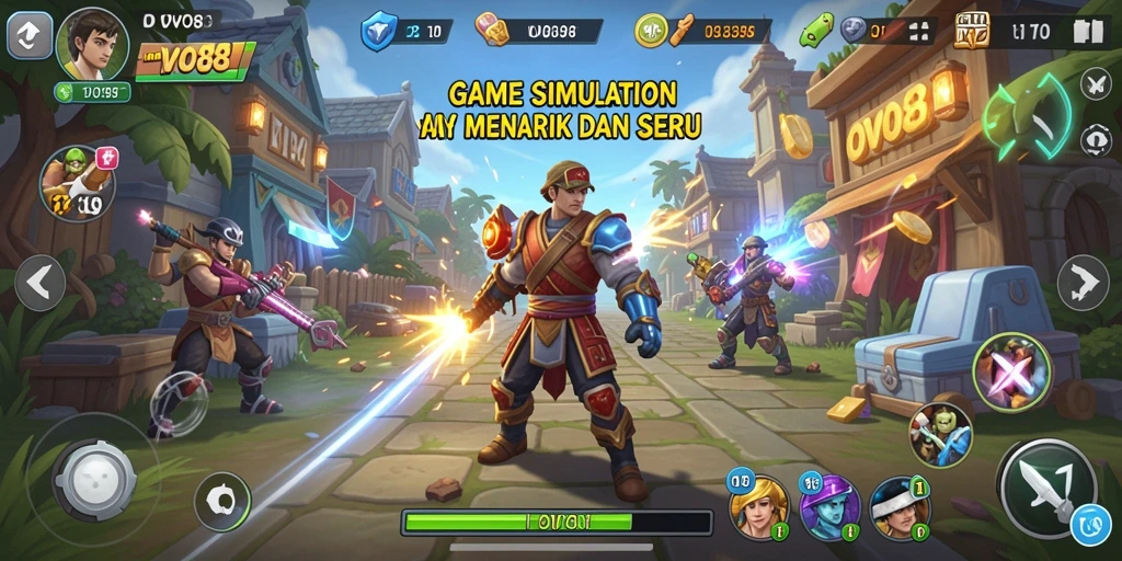 Tampilan gameplay seru dari OVO88 yang menunjukkan keragaman fitur simulation.