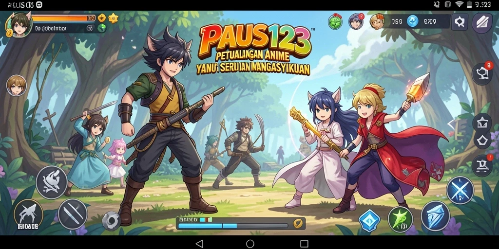 Tampilan gameplay PAUS123 dengan karakter Anime yang menarik.