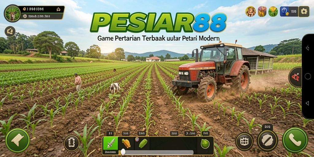 Gameplay PESIAR88 yang seru dan menantang saat bertani.