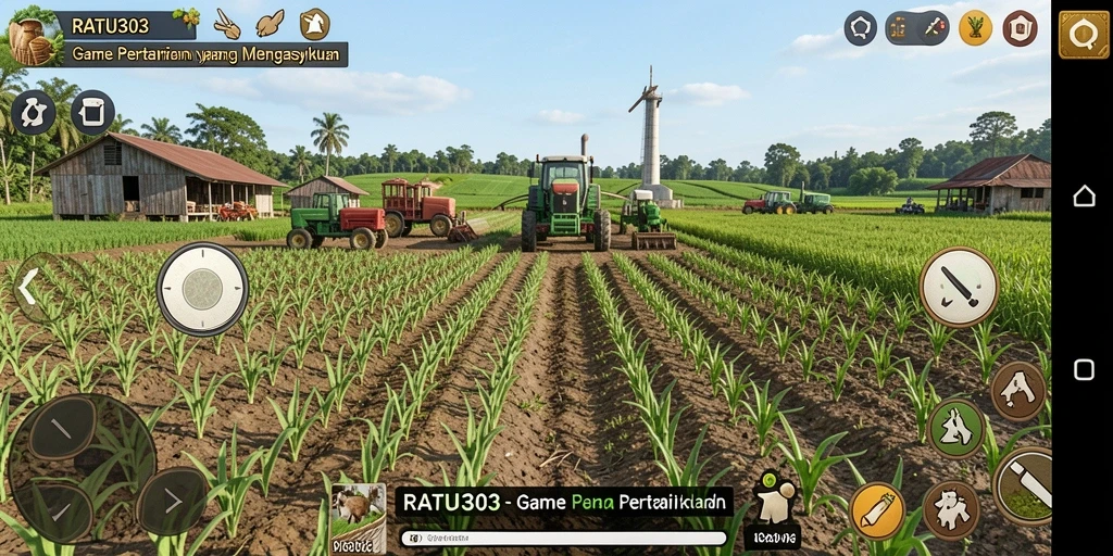Tampilan menarik dari gameplay pertanian di RATU303.