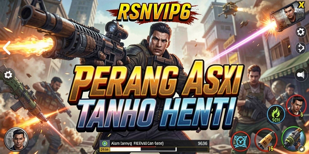 Tangkapan layar RSNVIP6 menampilkan pertempuran aksi yang mendebarkan.