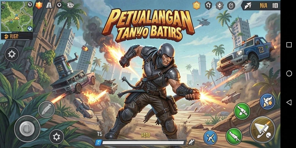 Screenshot utama T6 menampilkan aksi gameplay yang seru dan mendebarkan.