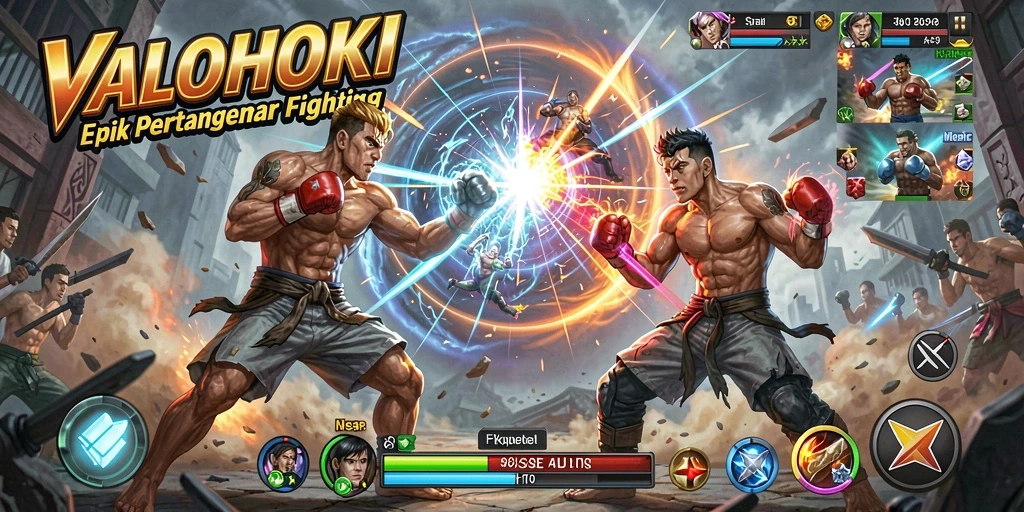 Screenshot VALOHOKI menunjukkan momen pertarungan yang mendebarkan.