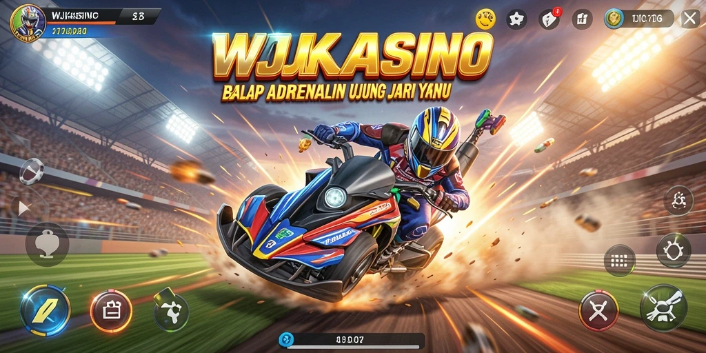 Tampilan gameplay balapan yang mendebarkan di WJKASINO.