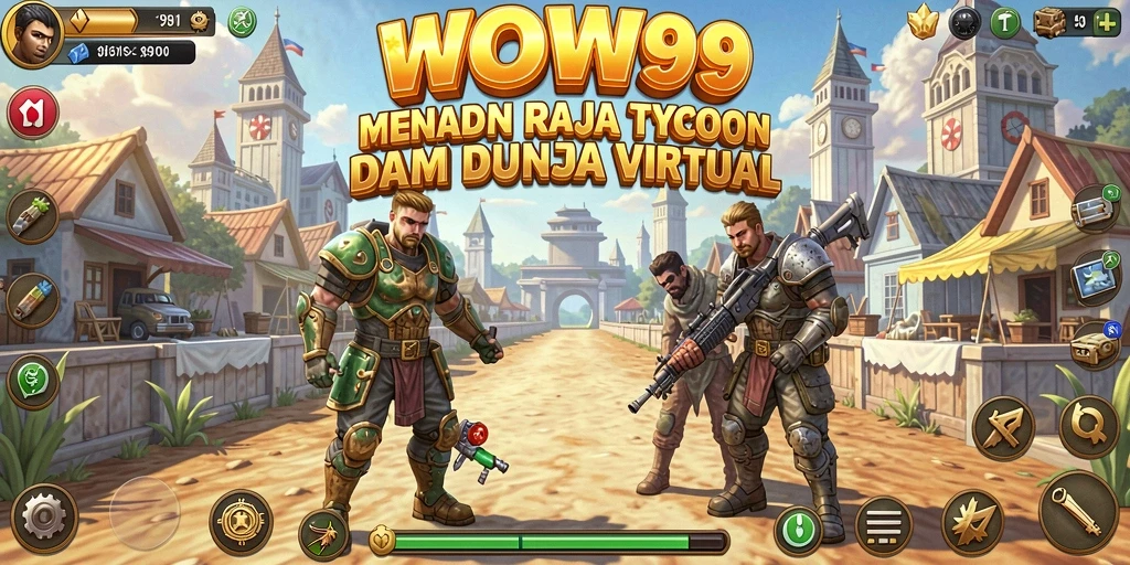 Screenshot gameplay WOW99 dengan tampilan manajemen bisnis.