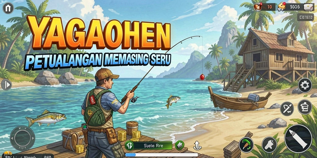 Gameplay YAGAOHEN yang seru dan menantang dalam memancing.